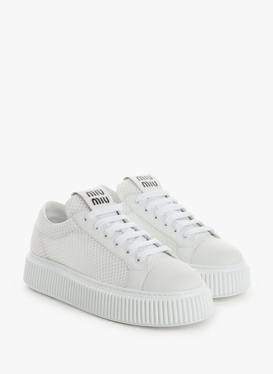 Miu Miu Flat platform mesh sneakers 1