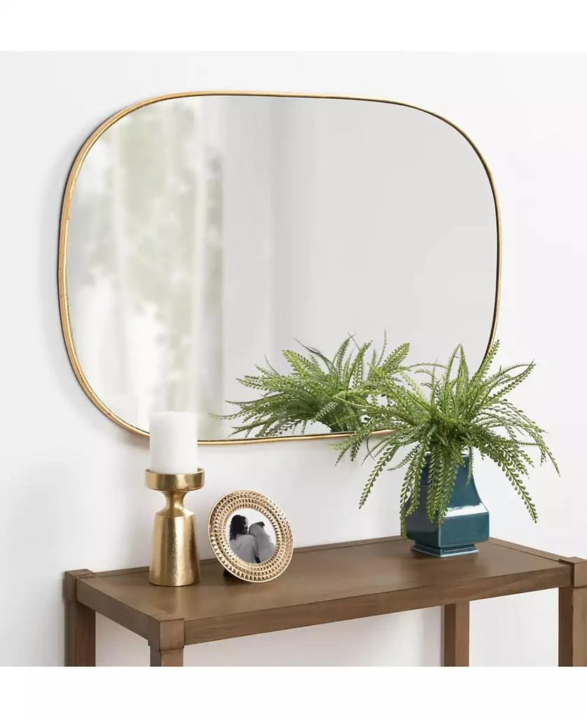 Kate and Laurel Caskill Rounded Rectangle Gold Leaf Wall Mirror - 24" x 36" 5