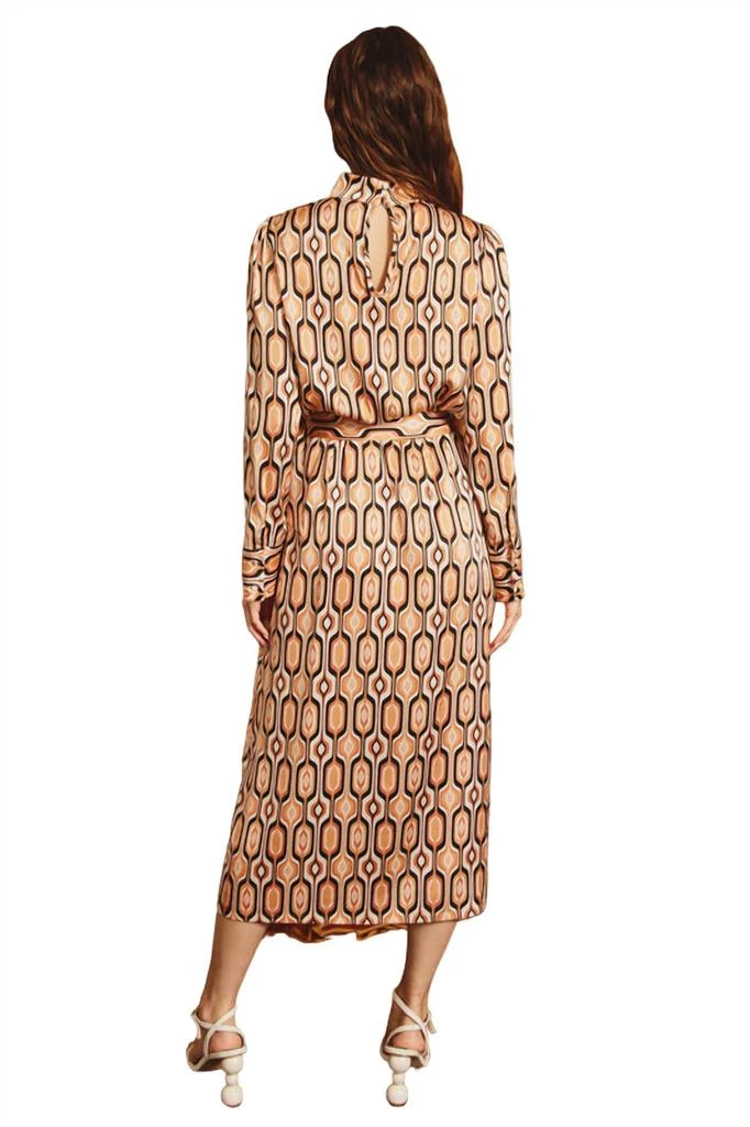 knee length dresses for ladies and The Why Leopard Print Plunge Maxi Dress Brown / S main image 1