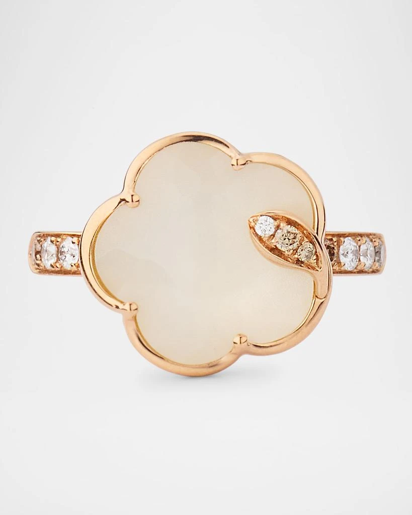 Pasquale Bruni Ton Joli 18K Rose Gold Diamond Ring with Moonstone and Mother-of-Pearl 1