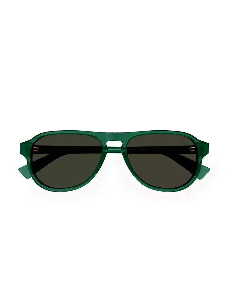 Bottega Veneta Triangle Stud BV1292S 55MM Aviator Sunglasses