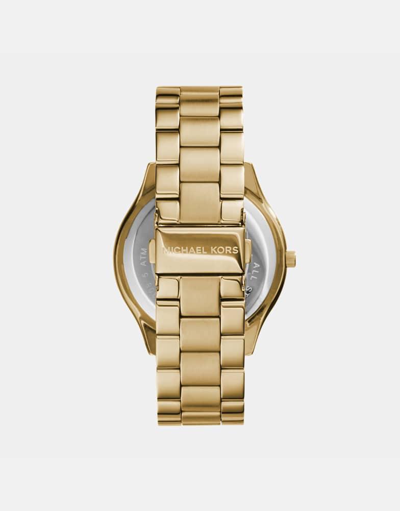 Michael Kors Michael Kors Women's slim runway three-hand, gold-tone stainless steel watch, mk3179 in gold