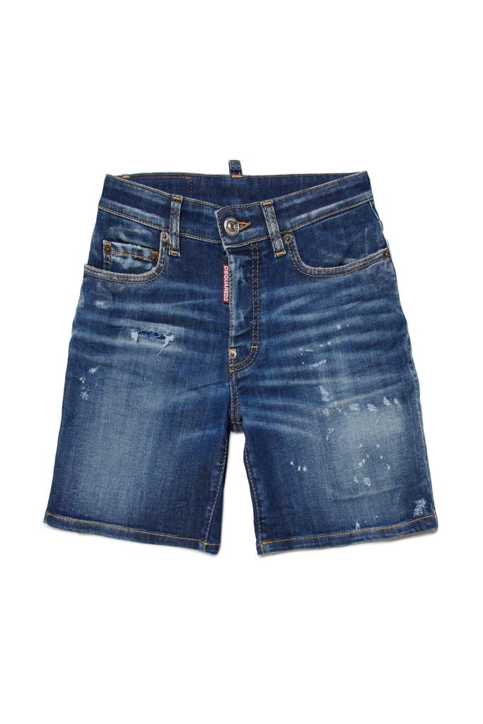 Dsquared2 D2p460m Shorts Dsquared Dark Denim Shorts With Stains And Tears