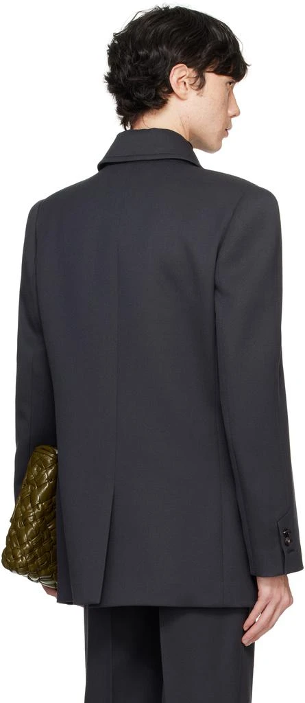 Bottega Veneta Gray Wool Stretch Tricotine Blazer 3