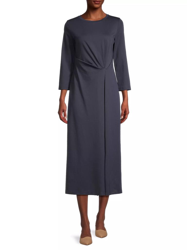 Weekend Max Mara Gessy Gathered Long-Sleeve Midi-Dress