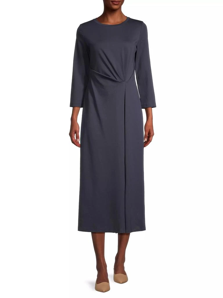 Weekend Max Mara Gessy Gathered Long-Sleeve Midi-Dress 2