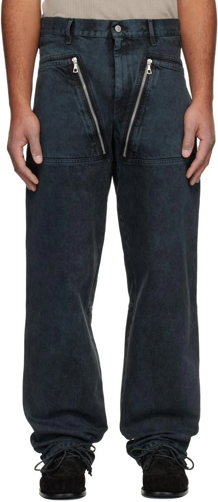 Dries Van Noten Navy Faded Jeans 1