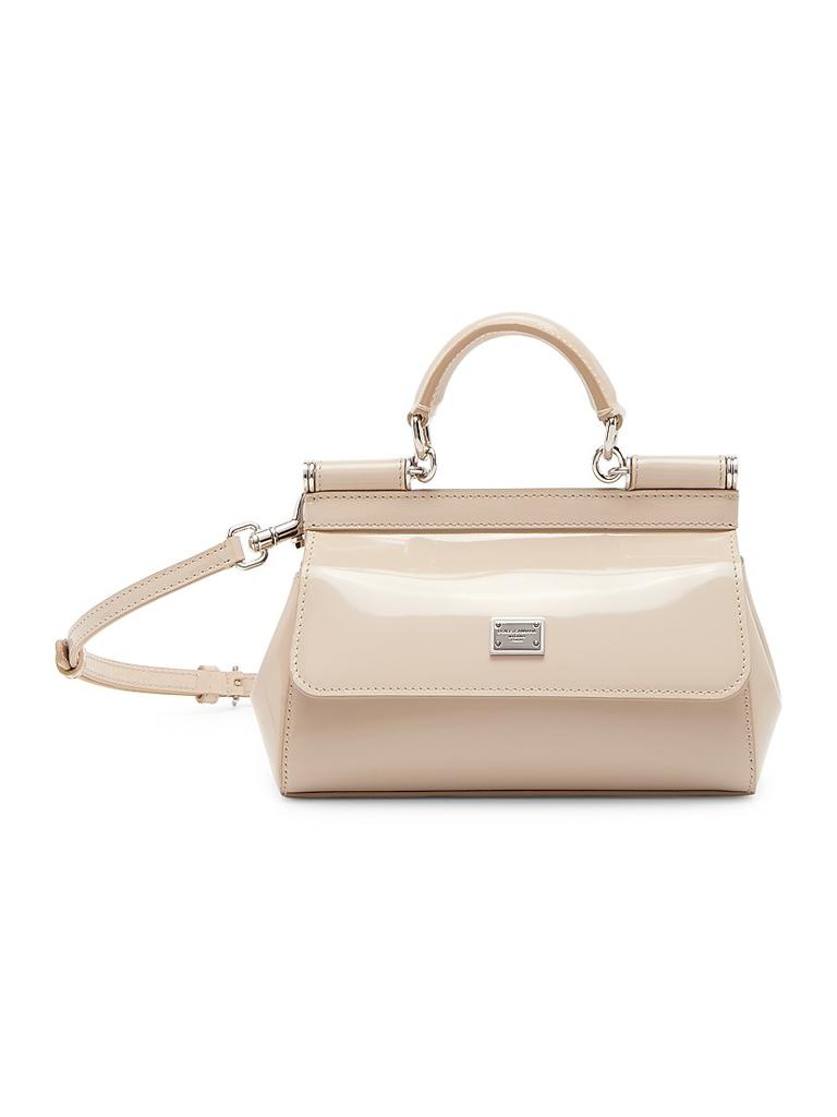 Dolce & Gabbana Small Sicily Patent Leather Top Handle Bag
