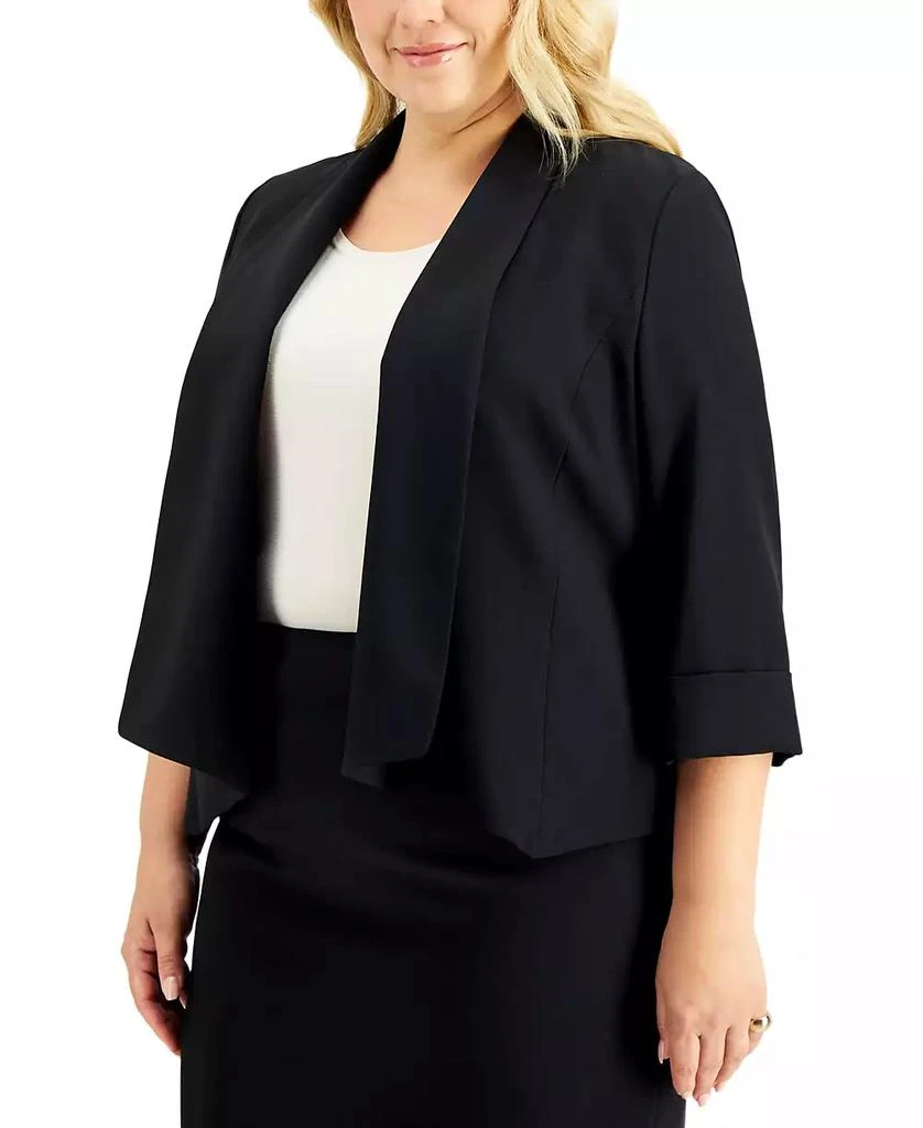 Kasper Plus Size Open-Front Soft Blazer 4