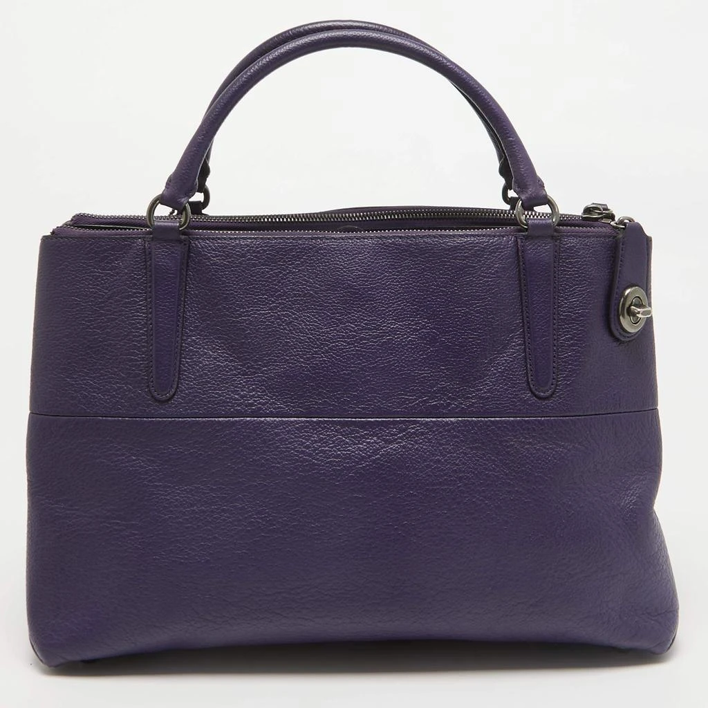 Coach Coach Purple Leather Large Borough Tote 4