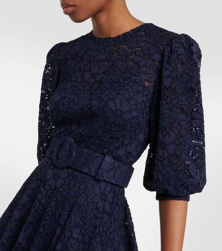 Costarellos Belted lace midi dress 4