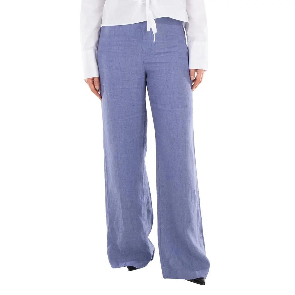 Ralph Lauren Polo Ralph Lauren Delave Wide-Leg Linen Pants, Size 0