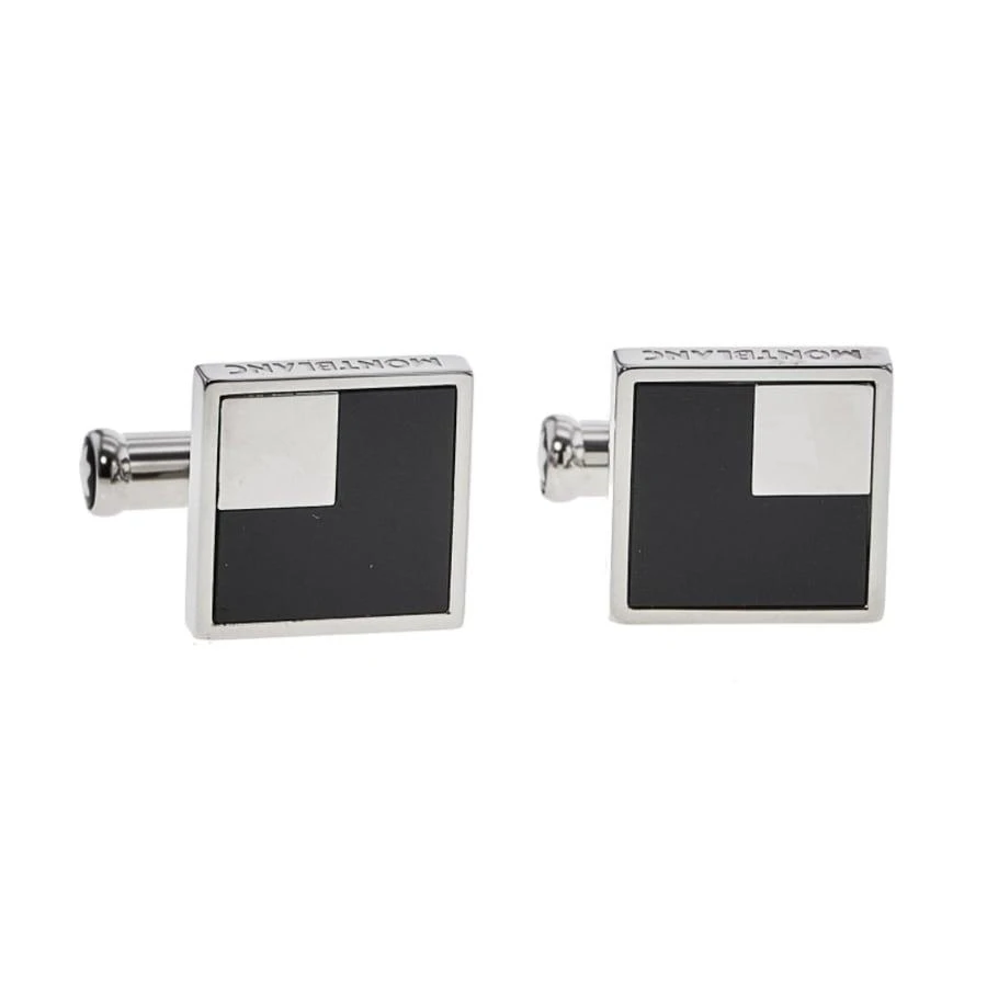 MontBlanc Montblanc Heritage Square Black Onyx Inlay Stainless Steel Men
s Cufflinks 111305