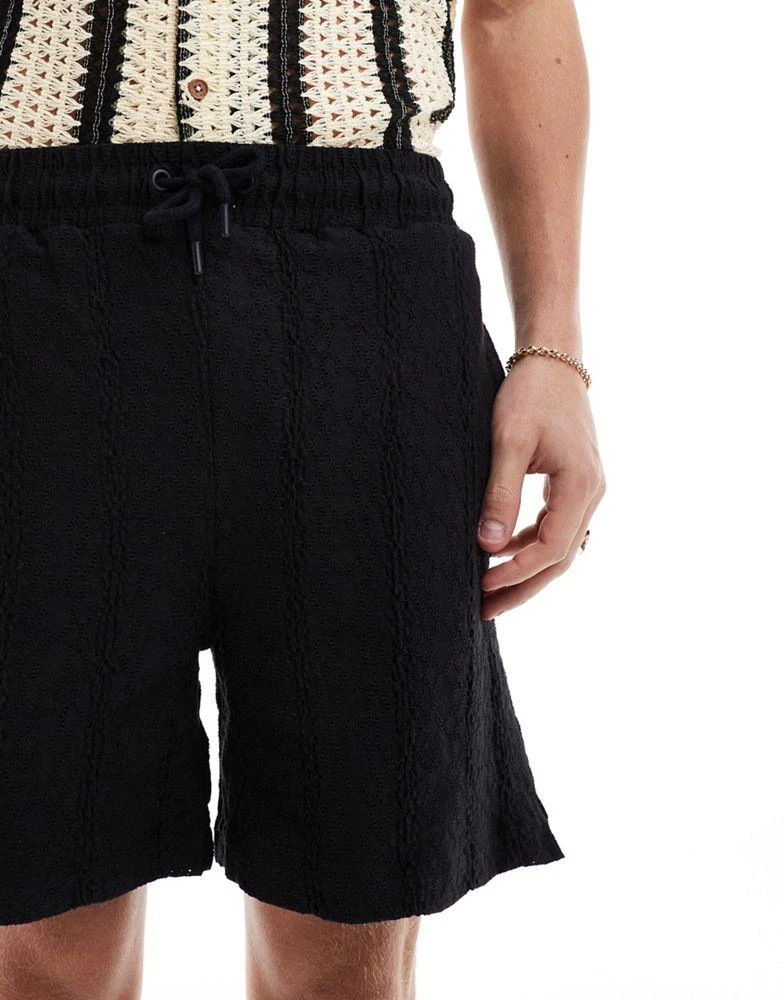 River Island River Island crochet shorts in navy 3