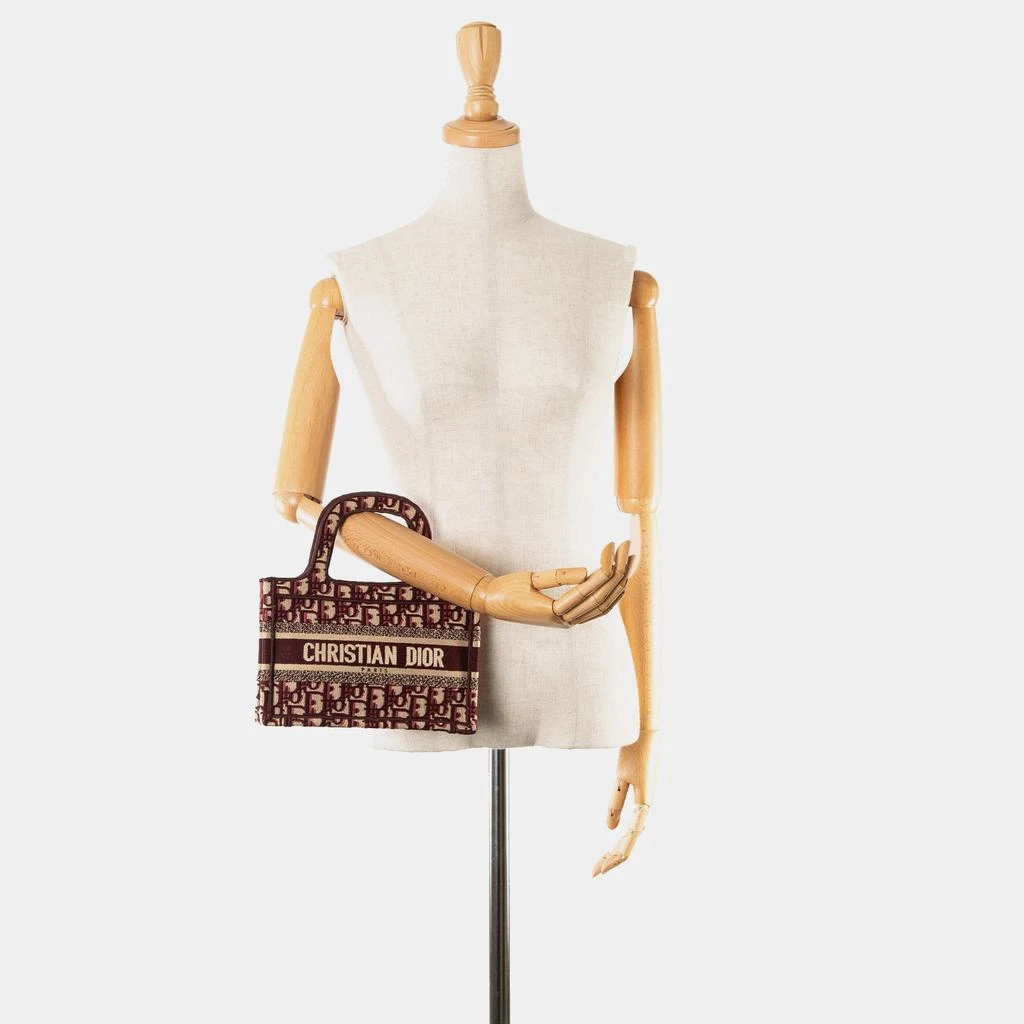 Dior Dior Red Oblique Canvas Mini Book Tote Bag 4