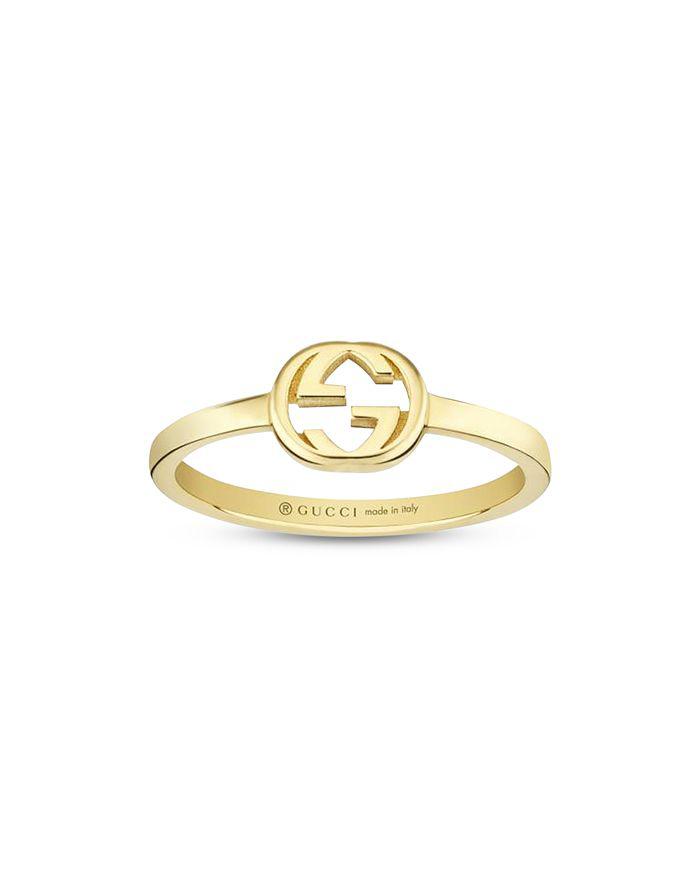 Gucci 18K Yellow Gold Interlocked G Polished Ring