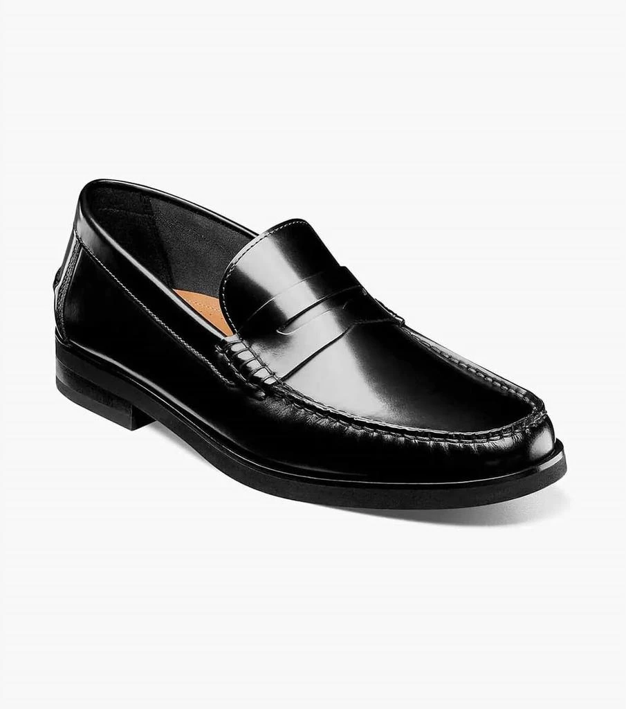 Florsheim Men's Berkley Flex Moc Toe Penny Loafer - Medium Width In Black 1
