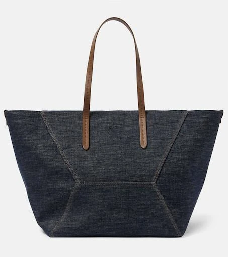 Brunello Cucinelli Duo Large denim tote bag 1