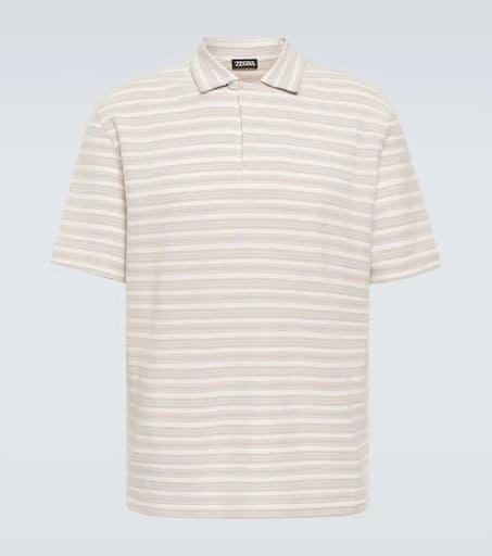 Zegna Striped cotton polo shirt 1