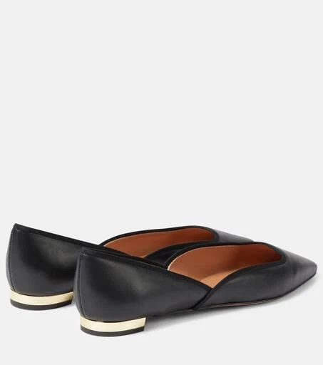 Aquazzura Maia leather ballet flats 3