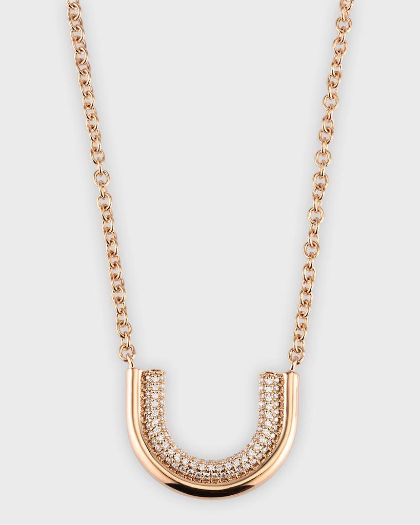 Walters Faith Thoby 18K Rose Gold and Diamond Large Tubular Necklace