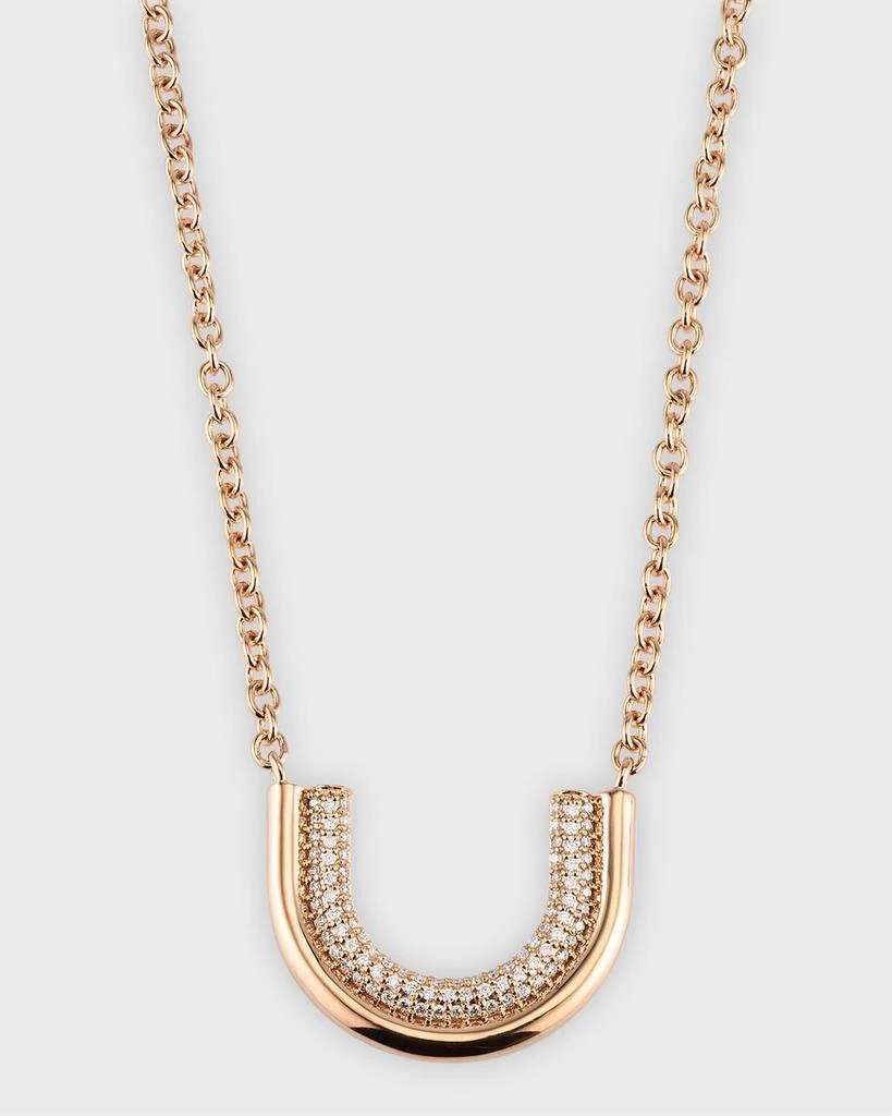 Walters Faith Thoby 18K Rose Gold and Diamond Large Tubular Necklace 1