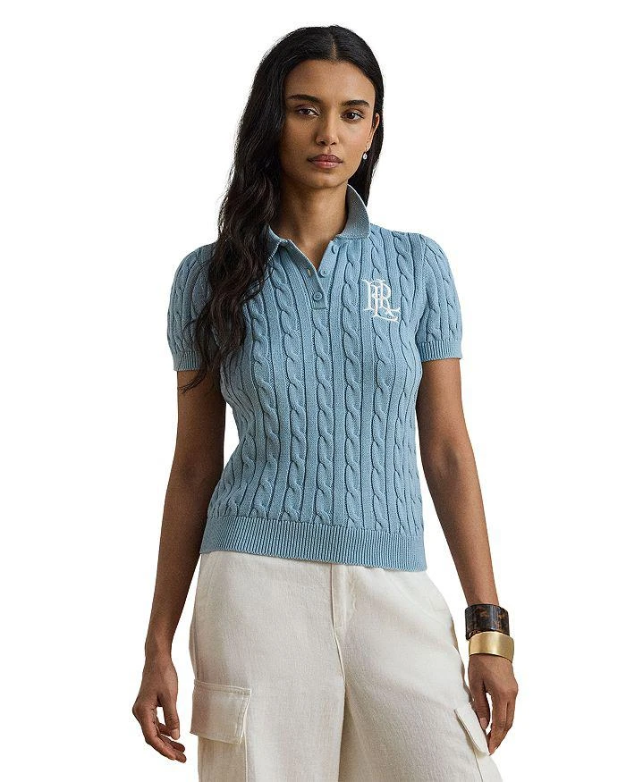 Ralph Lauren Cable Knit Polo Sweater