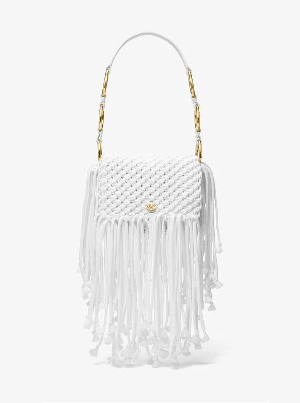 Michael Kors Marissa Medium Hand-Woven Macramé Shoulder Bag 1