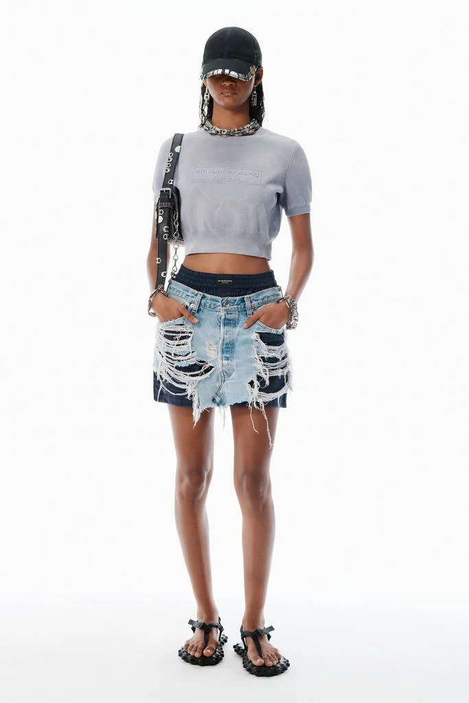 Alexander Wang Grey Cotton-Blend Chenille Logo Pullover 5