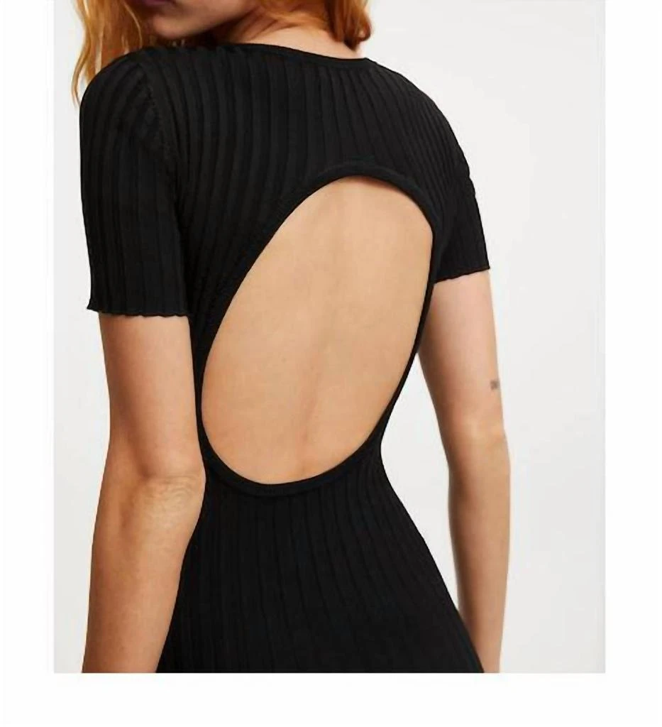 Good American Good American - Rib Open Back Mini Dress 2