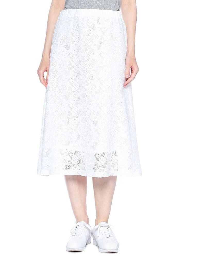 Wilt A-Line Lace Skirt Partial Lined Sheer Hem 3