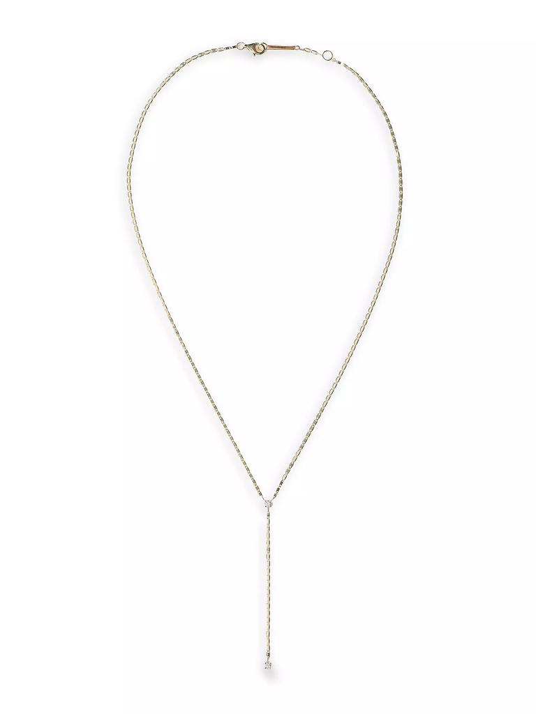 LANA 14K Yellow Gold & 0.13 TCW Diamond Lariat Necklace