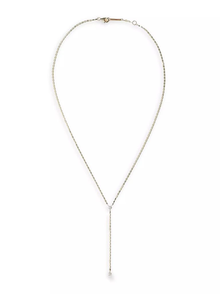 LANA 14K Yellow Gold & 0.13 TCW Diamond Lariat Necklace 1