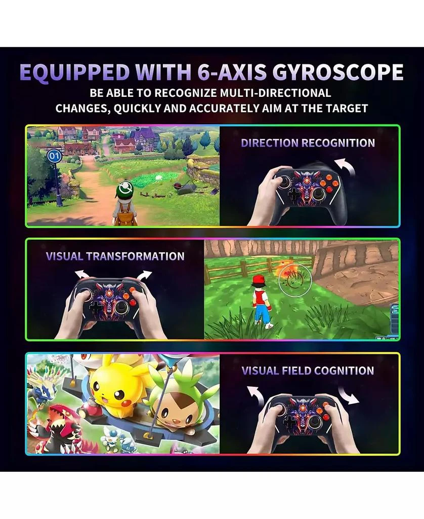 NBCP Wireless Controller for Nintendo Switch 2, Lite/OLED, with Mouse Touch Back Buttons, Wake Function, Turbo 
Programmable 6