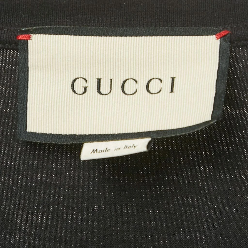 Gucci Gucci Black Logo Print Jersey Crewneck T-Shirt L 6