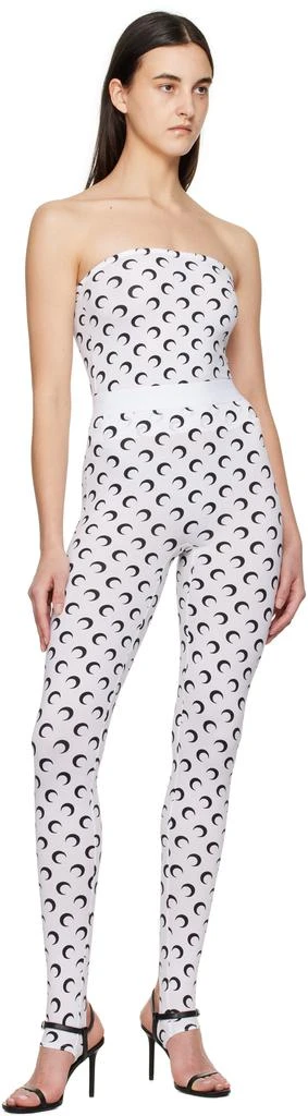 MARINE SERRE White Recycled Moon Jersey Stirrup Leggings 4