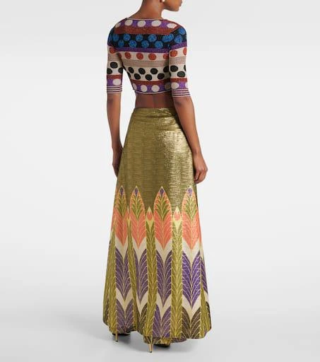 Valentino Printed silk-blend wide-leg pants 3
