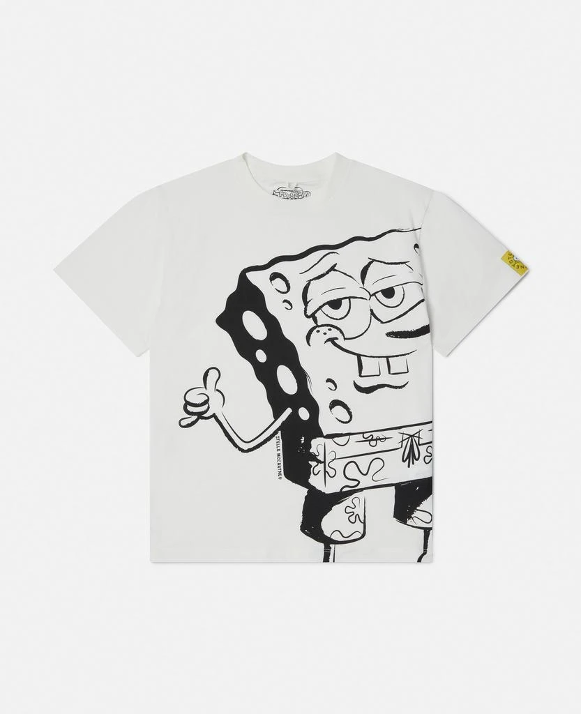 Stella McCartney Stella McCartney - Sponge Bob Graphic T-Shirt, Cream, Size: 5 1