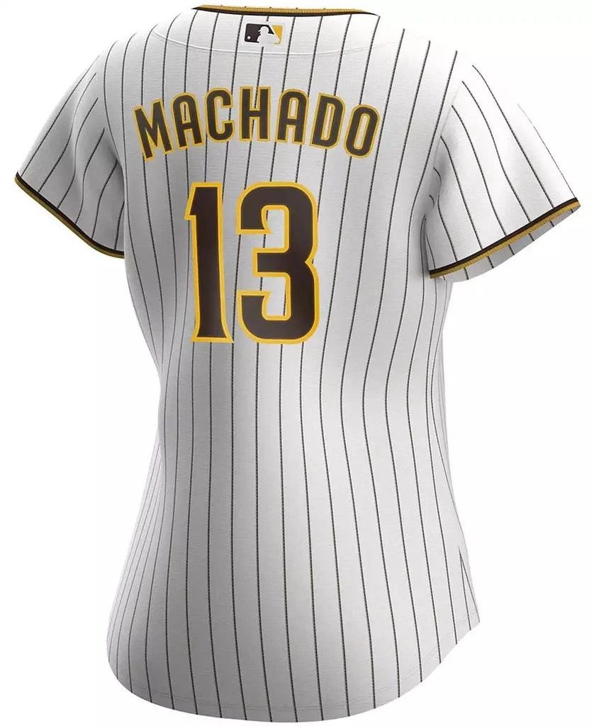 NIKE Women's Manny Machado White and Brown San Diego Padres Home Replica Player Jersey 3