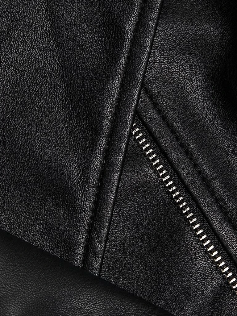 Susana Monaco Short-Sleeve Faux Leather Moto Jacket 7