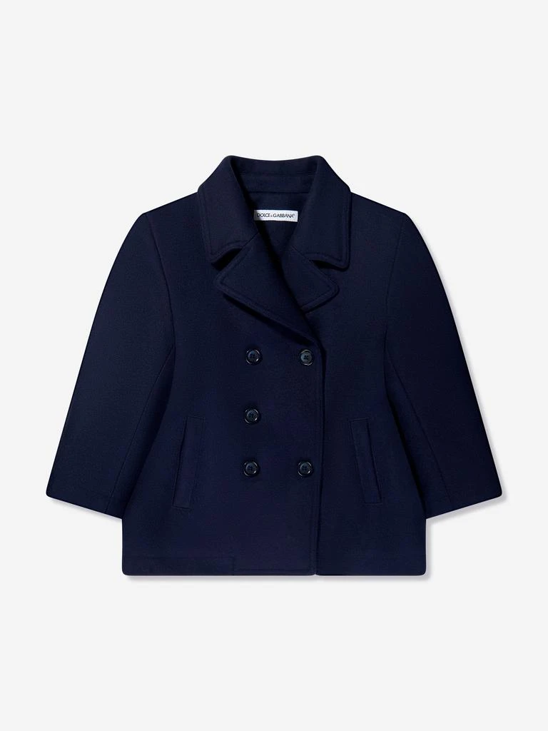 Dolce & Gabbana Dolce & Gabbana Boys Pea Coat in Navy 1