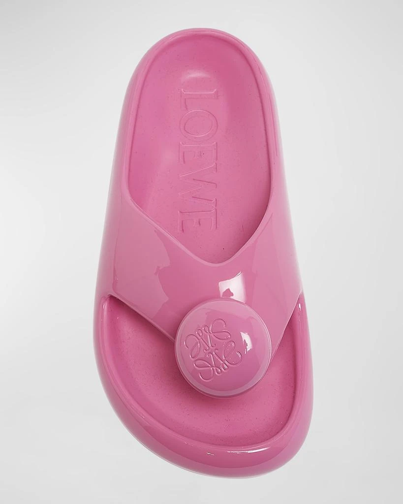 Loewe Pebble Foam Toe-Post Slide Sandals 6