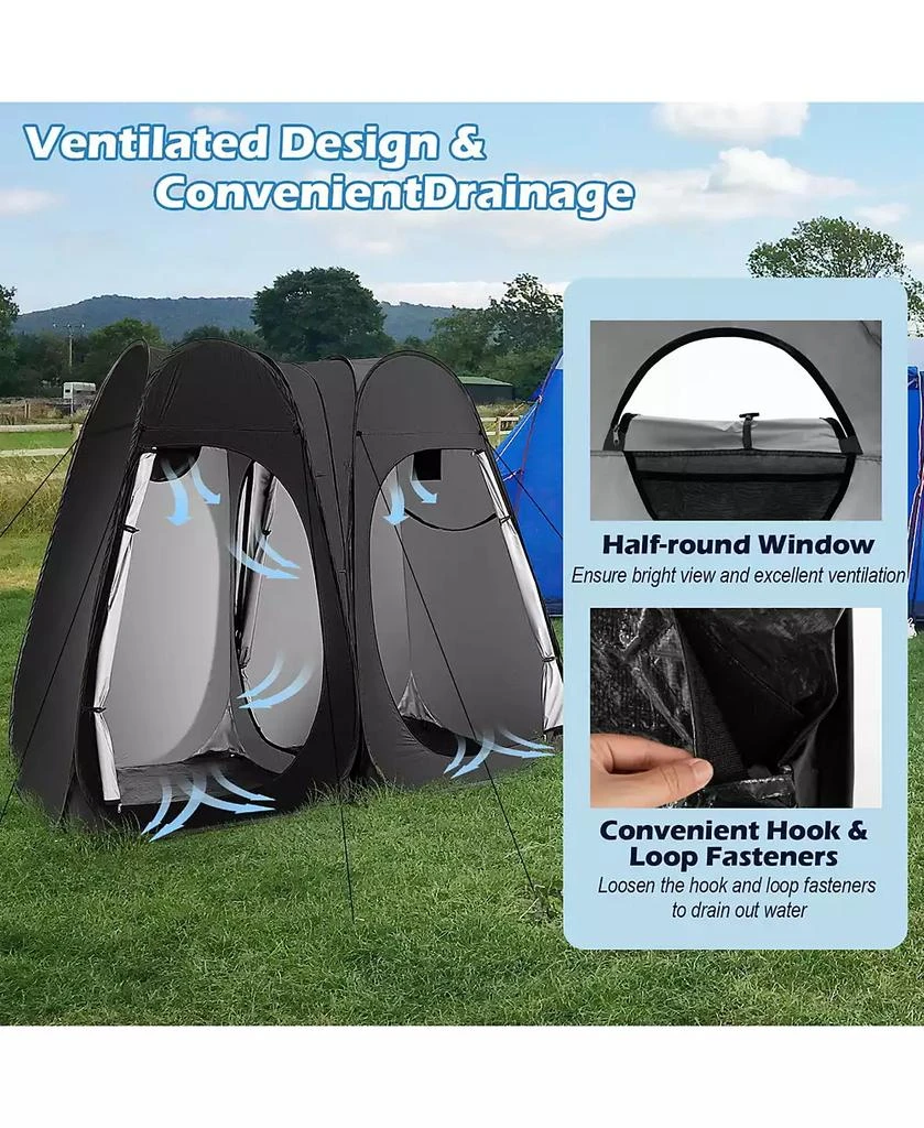 Costway Outdoor 7.5FT Portable Pop Up Shower Privacy Tent Dressing Changing Room Camping 4