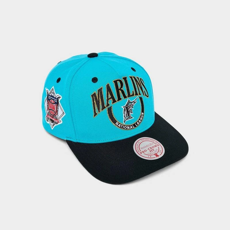 Mitchell & Ness Mitchell & Ness Florida Marlins MLB Pro Crown Snapback Hat 1
