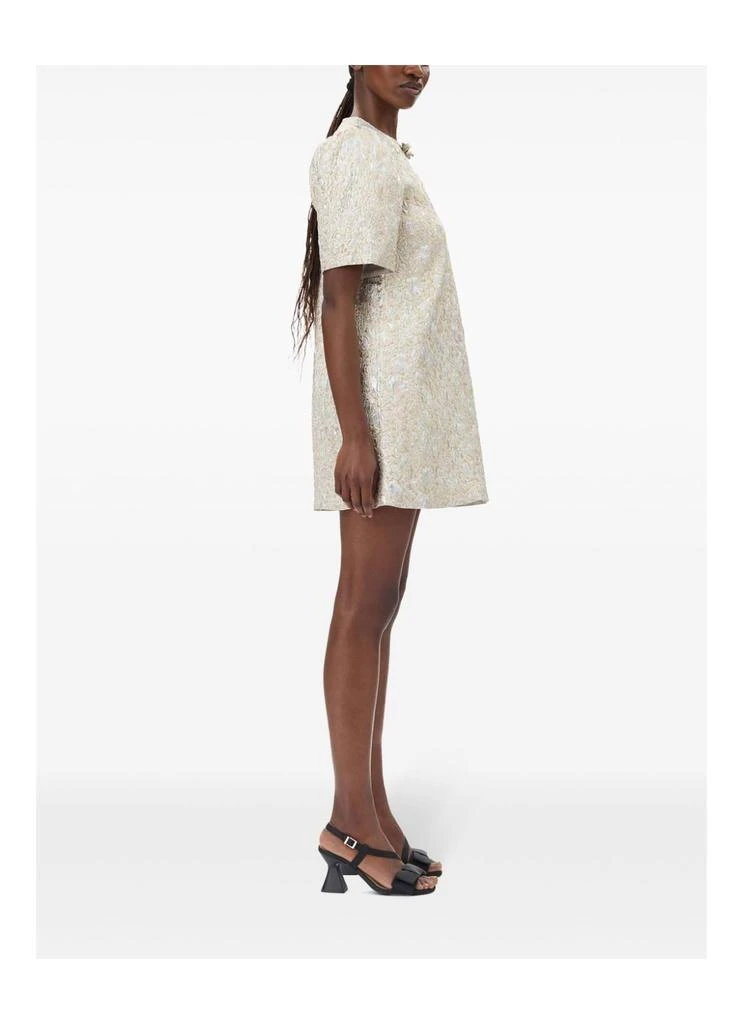 Ganni Metallic Cloque A Shaped Mini Dress 4