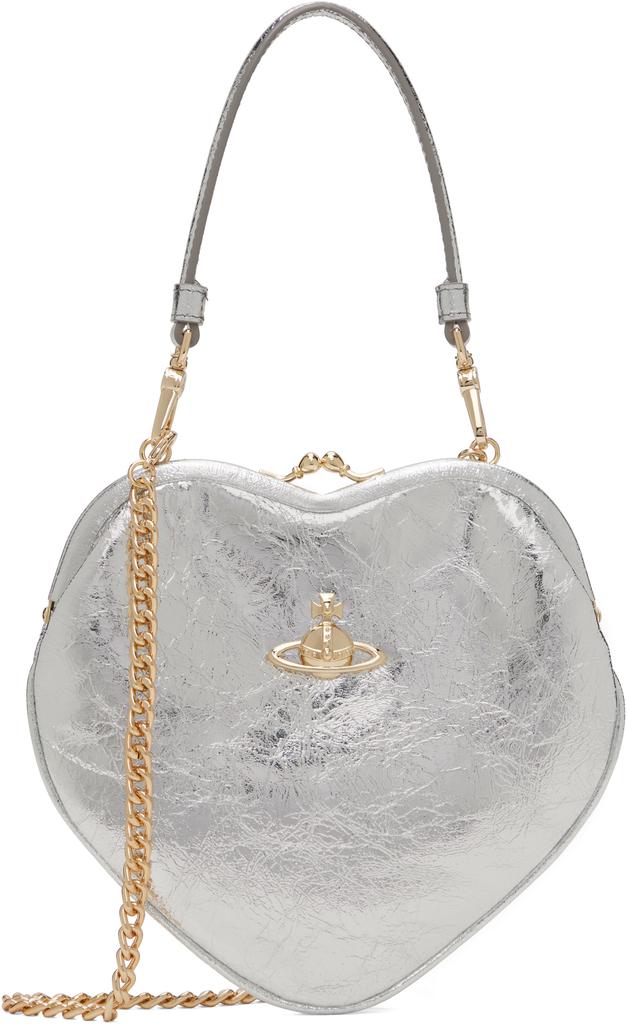 Vivienne Westwood Silver Belle Heart Frame Bag
