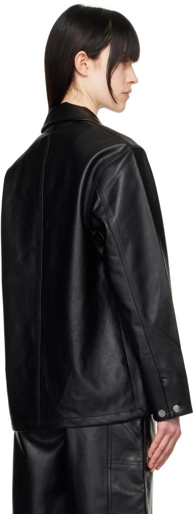 Carhartt WIP Black Michigan Faux-Leather Jacket 3