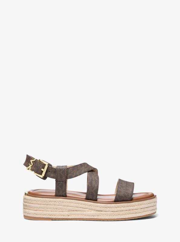 Michael Kors Lynn Signature Logo Platform Espadrille Sandal 2