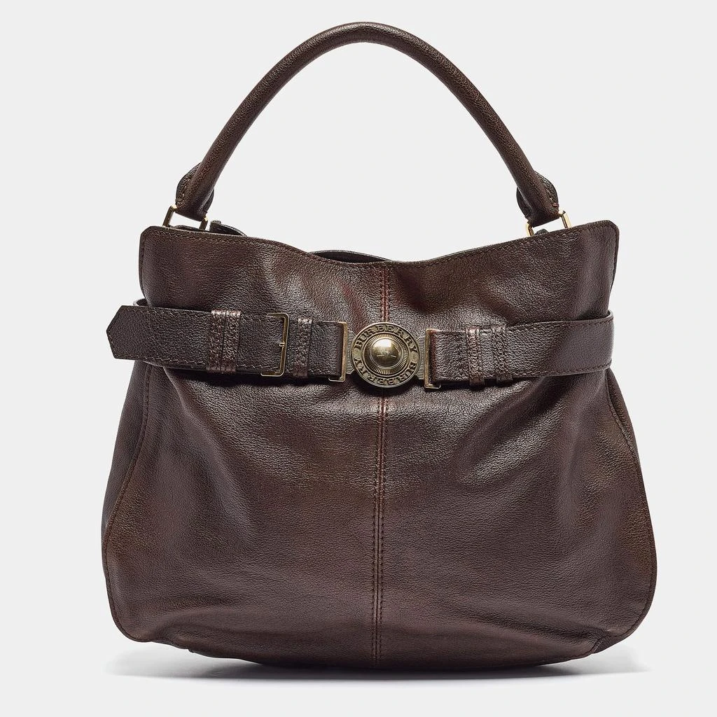 Burberry Burberry Dark Brown Leather Lambeth Hobo 1