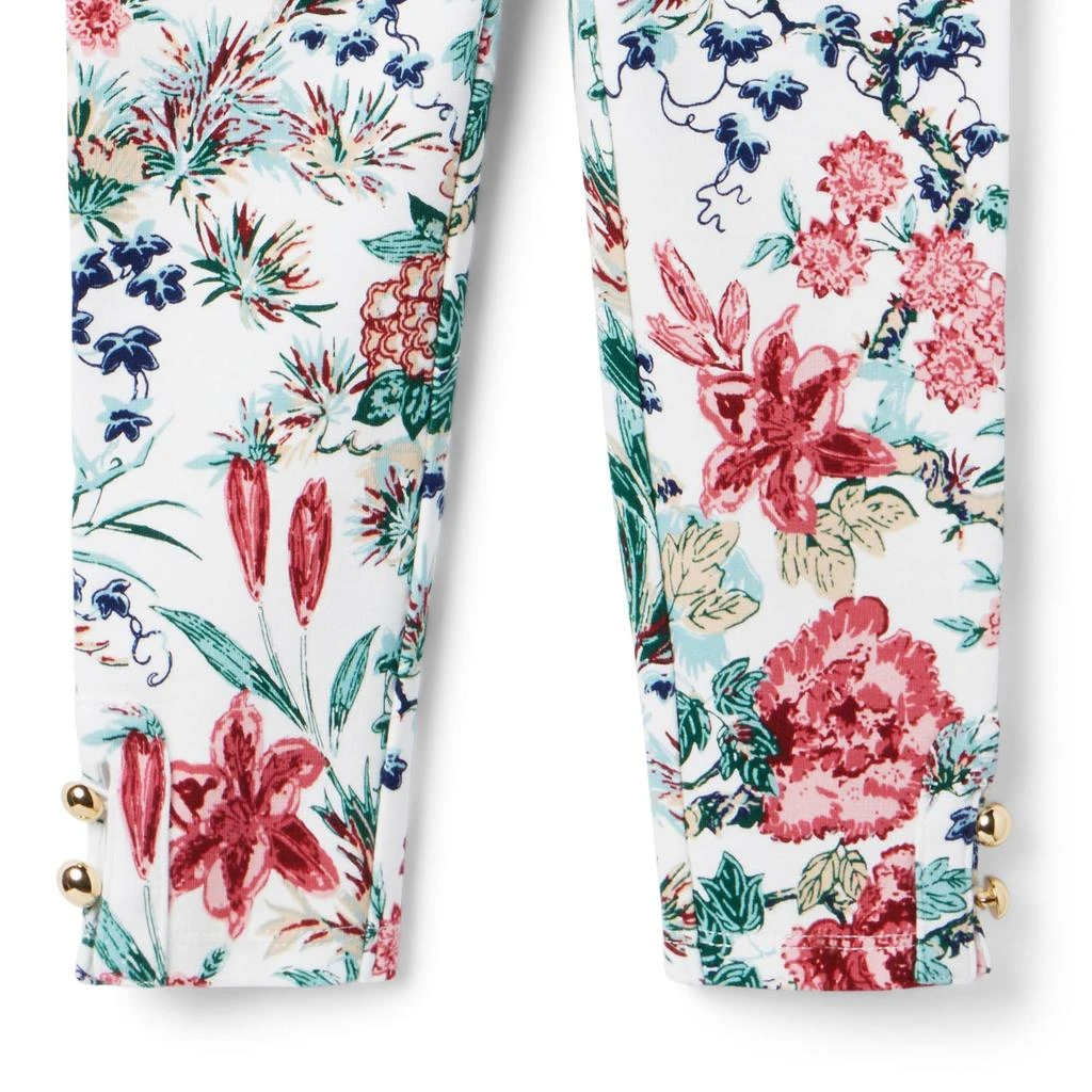 Janie and Jack Floral Ponte Pants (Toddler/Little Kids/Big Kids) 3